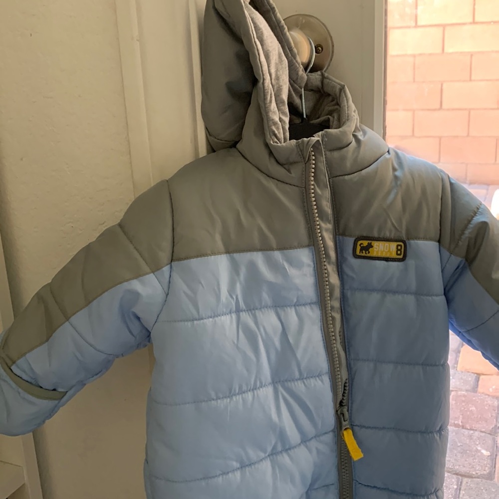 Blue and gray snow suit for 6-9 months